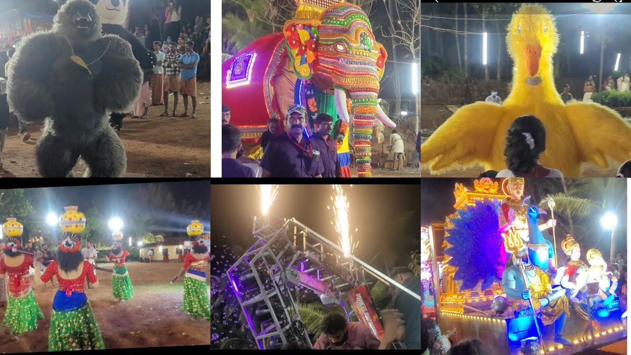 കളരിക്കാൽ കാഴ്ച്ച 🎊 #kazcha #temple #procession #kasargod #kerala 