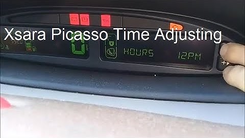 Xsara Picasso Clock Change Adjustment