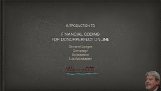 DonorPerfect Financial Coding