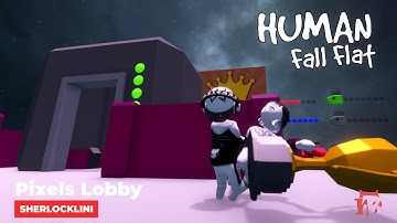 Human Fall Flat - Pixels Lobby Walkthrough Two Players | Custom Map | Steam Workshop | Full Gameplay