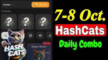 Hash Cats Daily Combo Today | 7-8 October HashCats Daily Combo| Today Hash Cats Daily Combo