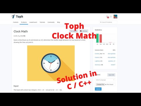 Clock Math || Solution in C/C++ || Toph.co