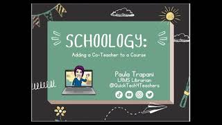Schoology: Adding a Co-Teacher
