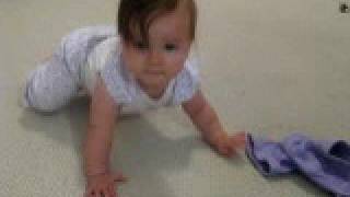 Ava Crawling for the first time