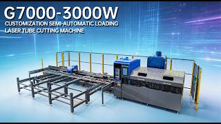 Custom Semi-Automatic Loading Laser Tube Cutter High Precision LaserTube Cutting Machine G7000 3000W