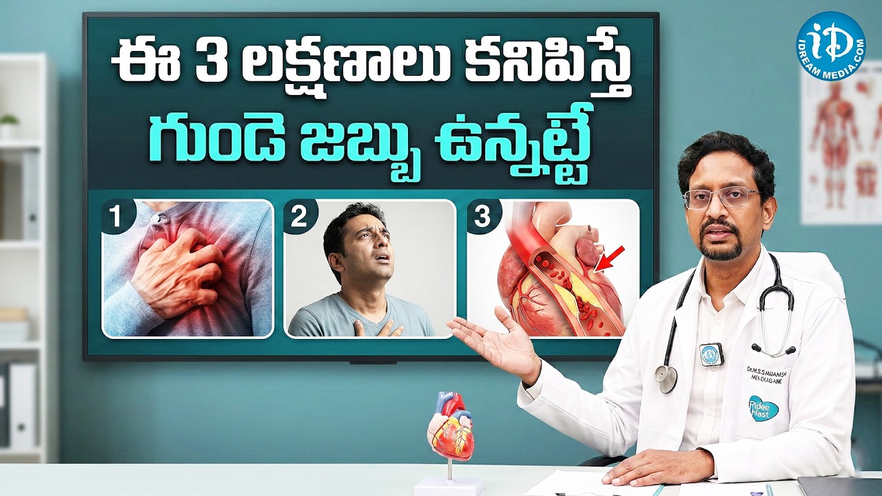Heart Attack 3 Symptoms In Telugu Heart Disease || Dr.Mukherjee iDream Super Doctor