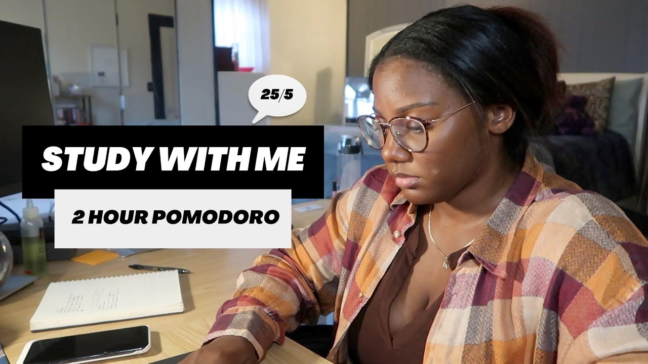 2 HOUR STUDY WITH ME BACKGROUND NOISE | Study With Me 2 Hour Pomodoro ...