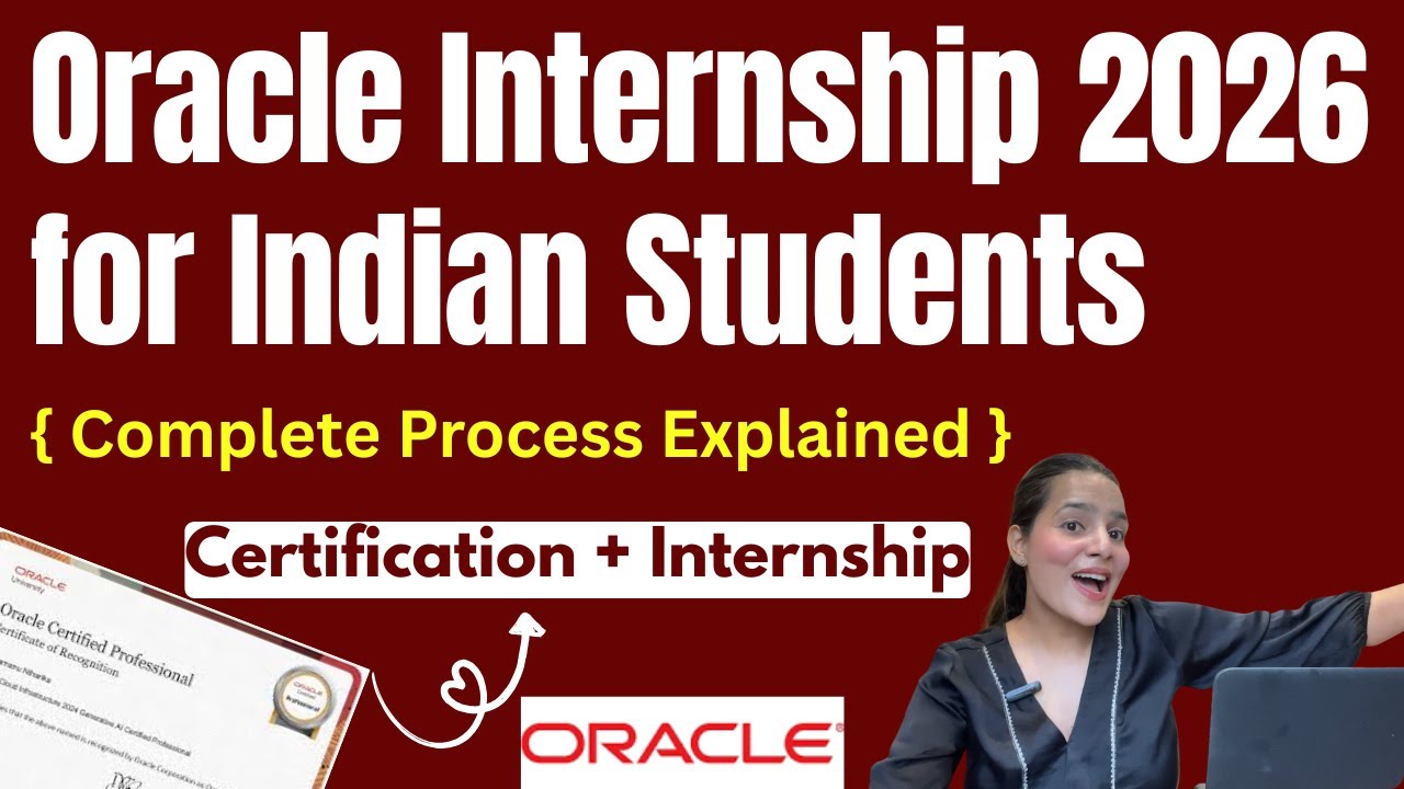 Oracle Internship 2026 | Oracle internship in India | Oracle Jobs for Freshers & Graduates
