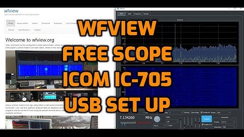wfview -free scope ICOM IC-705-usb conection