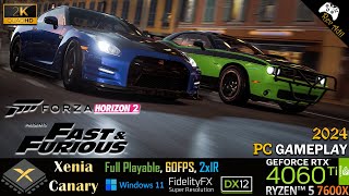 Forza Horizon 2 Fast & Furious PC Gameplay | Xenia Canary | Playable | 2k60FPS | Xbox 360 Emulator