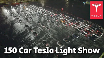 Tesla Light Show in Malaysia: 150 Cars (High Hopes - Panic at the Disco!)