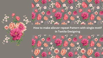How to make repeat Pattern with single motif in Textile Designing (method 2) | Photoshop classes