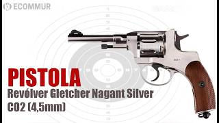 Revólver Gletcher Nagant Silver Co2 4,5Mm Full Metal Review En Español