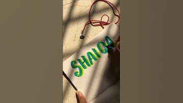 Writing Name in Beautiful Shadow Calligraphy 😍 |#shortsfeed #shorts #nailartbyjj #calligraphy #asmr