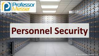 Personnel Security - SY0-601 CompTIA Security+ : 5.3