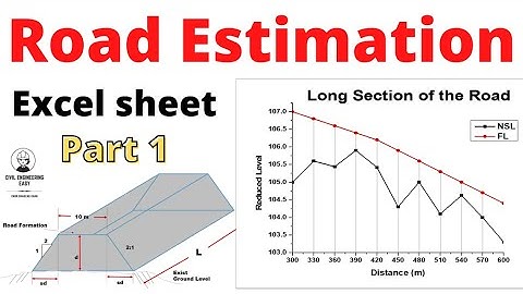Quantity Estimation of Road | Long section of  Road | NSL and FL of a Road | Part 1
