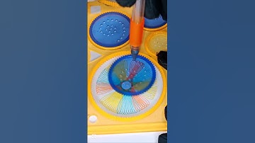 Fan style spirograph art design | beautiful and simple drawing video | trick and skill #satisfying