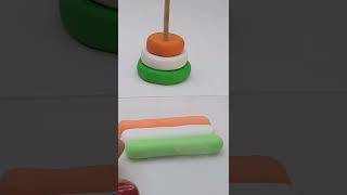 Indpendence Day Special Tri Colour Indian Flag Making With Clay.. #indiandoll #independenceday #diy screenshot 4