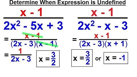 Algebra - Ch. 10: Rational Expressions (7 of 35) Determine When Undefined