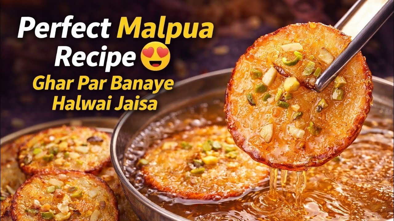 Perfect Malpua Recipe 😍 | Ghar Par Banaye Halwai Jaisa Soft & Crispy Malpua