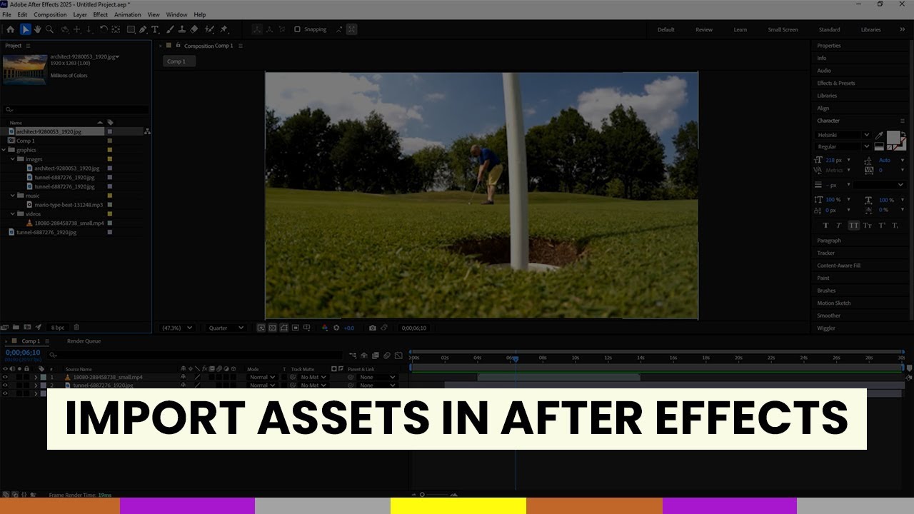 How to Import Assets After effects | Lesson 4 - YouTube