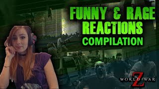 World War Z: Streamers FUNNY and RAGE REACTIONS | WWZ Funny reactions Compilation #3