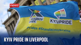 Thousands gather in Liverpool as the city hosts Kyiv Pride