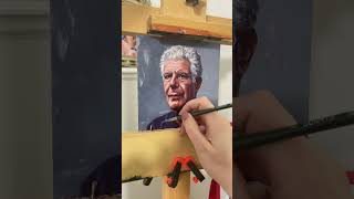 No.3 of 100 - Anthony Bourdain Portrait Painting #shorts