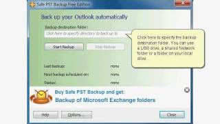 Safe PST Backup - How to backup Outlook. Free tool. (Old version)