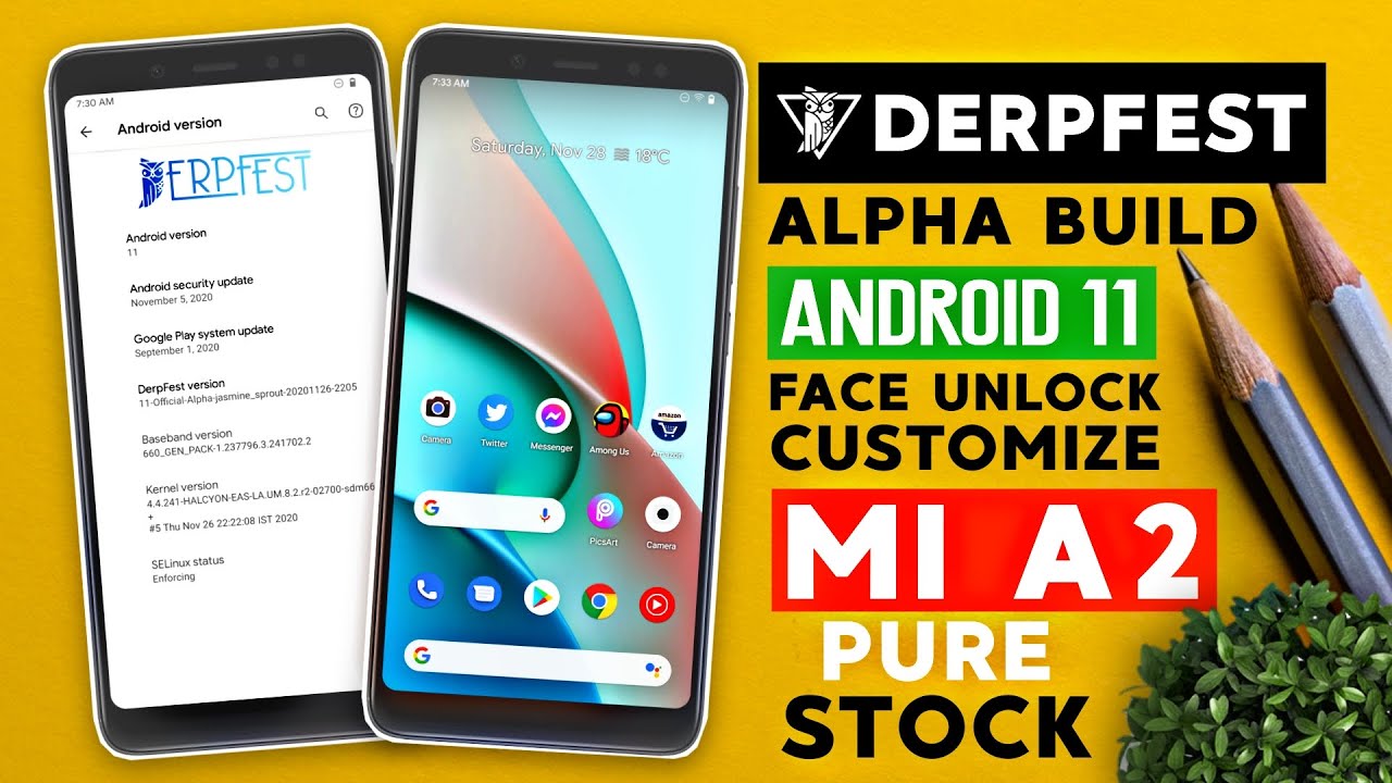 Install Derpfest Rom on Xiaomi Mi A2 | Android 11 Alpha Bulid 🔥 - YouTube