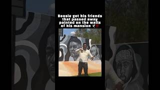 #Boosie GOT HIS FRIENDS THAT PASSED AWAY PAINTED ON THE WALL OF HIS MASKON 🕊️💯