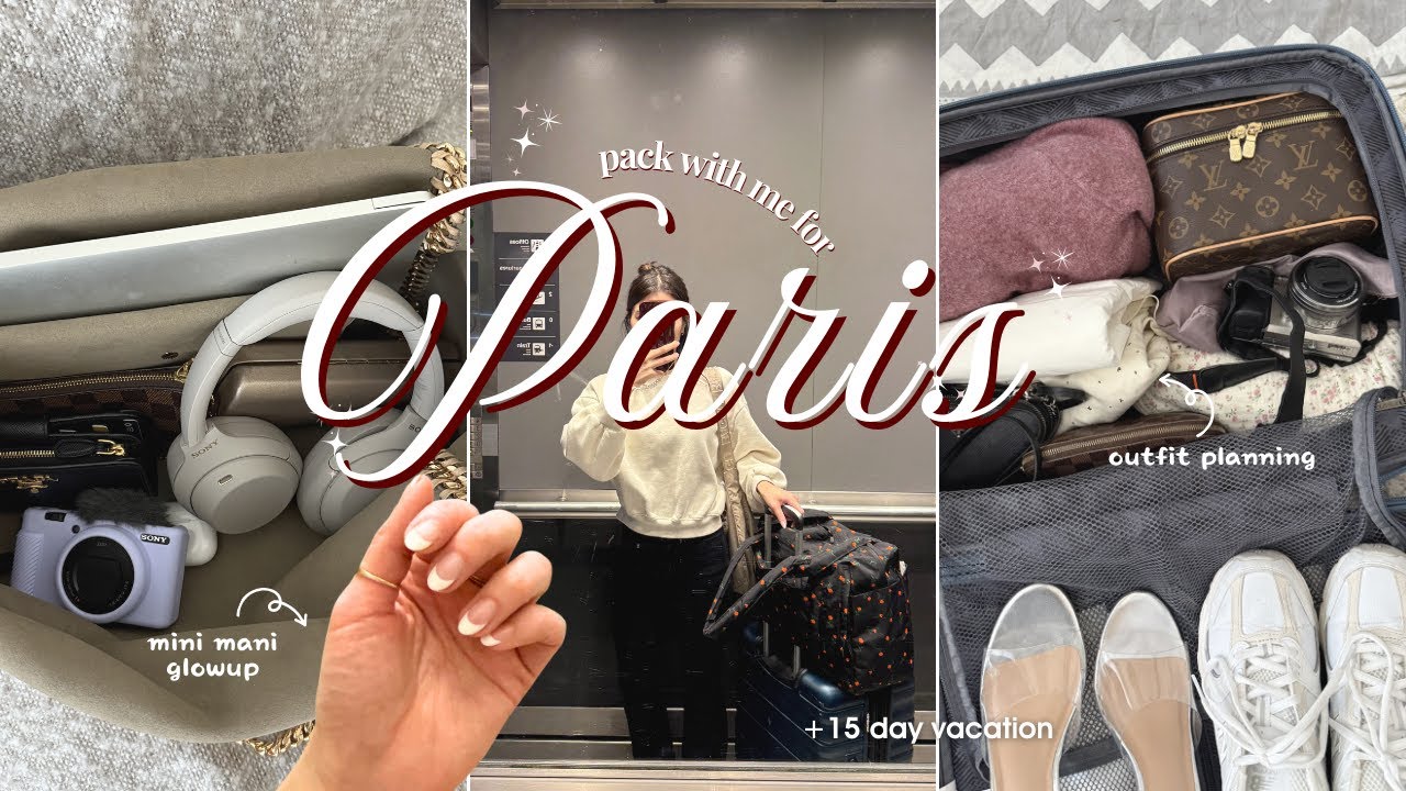 ВОЗЬМИ С СОБОЙ ВЕЩИ ВО ФРАНЦИЮ 🇫🇷 | Планирование наряда, сборы в поездку, мини-набор одежды, 2-не...