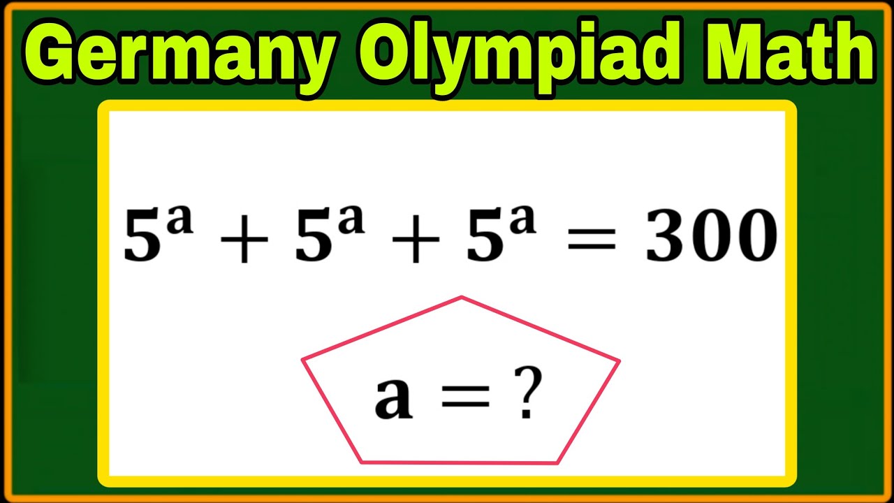 Germany| A Nice Algebra Exponential Olympiad Math Problem| Can you solve this? 