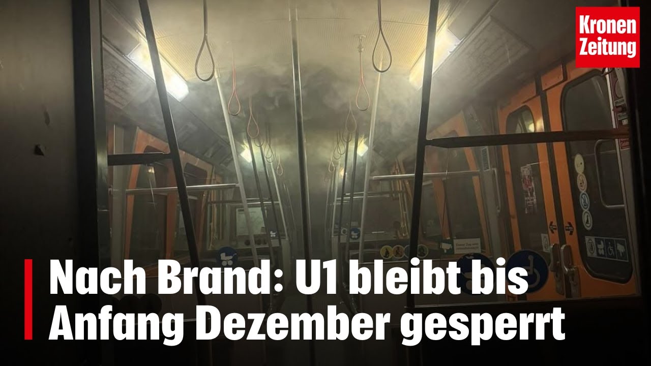 Nach Brand: U1 bleibt bis Anfang Dezember gesperrt | krone.tv NEWS