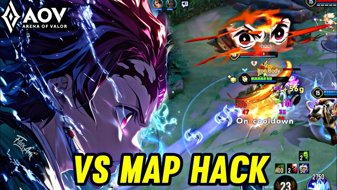 AOV : YAN/TANJIRO GAMEPLAY | VS MAP HACK - ARENA OF VALOR LIÊNQUÂNMOBILE ROV