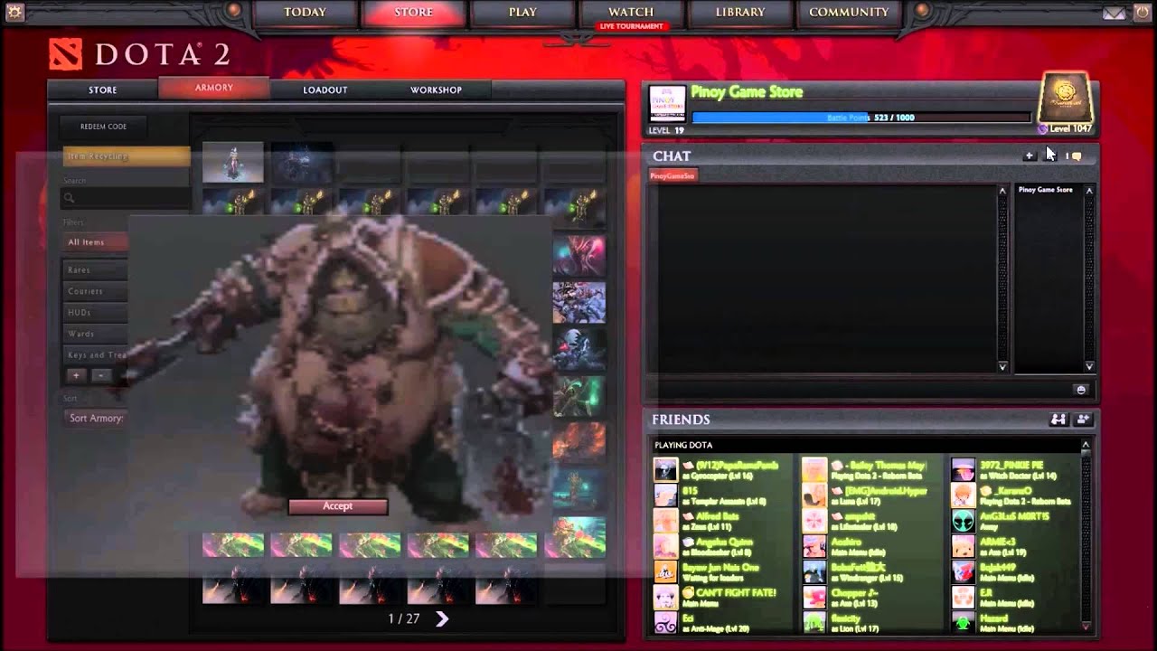 TI5 Compendium Coins Redemption - Dota 2 Sets