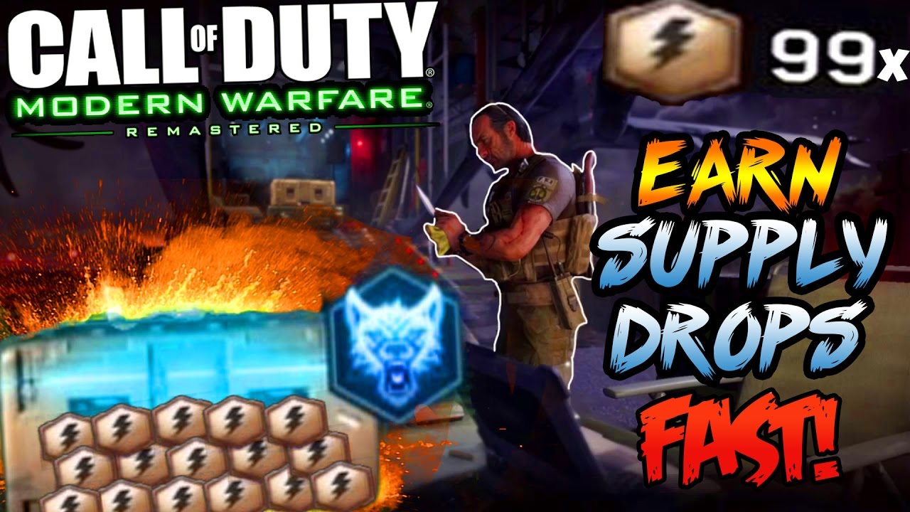 HOW TO EARN MORE CREDITS IN "MODERN WARFARE REMASTERED"! EARN SUPPLY DROPS FAST! (MWR Supply Drops)