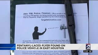 Fentanyl-laced flyers found on police vehicle in east Houston