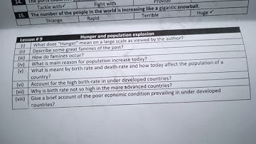 12th English chapter 9|hunger and population explosion important questions#guesspaper2022 #12thclass