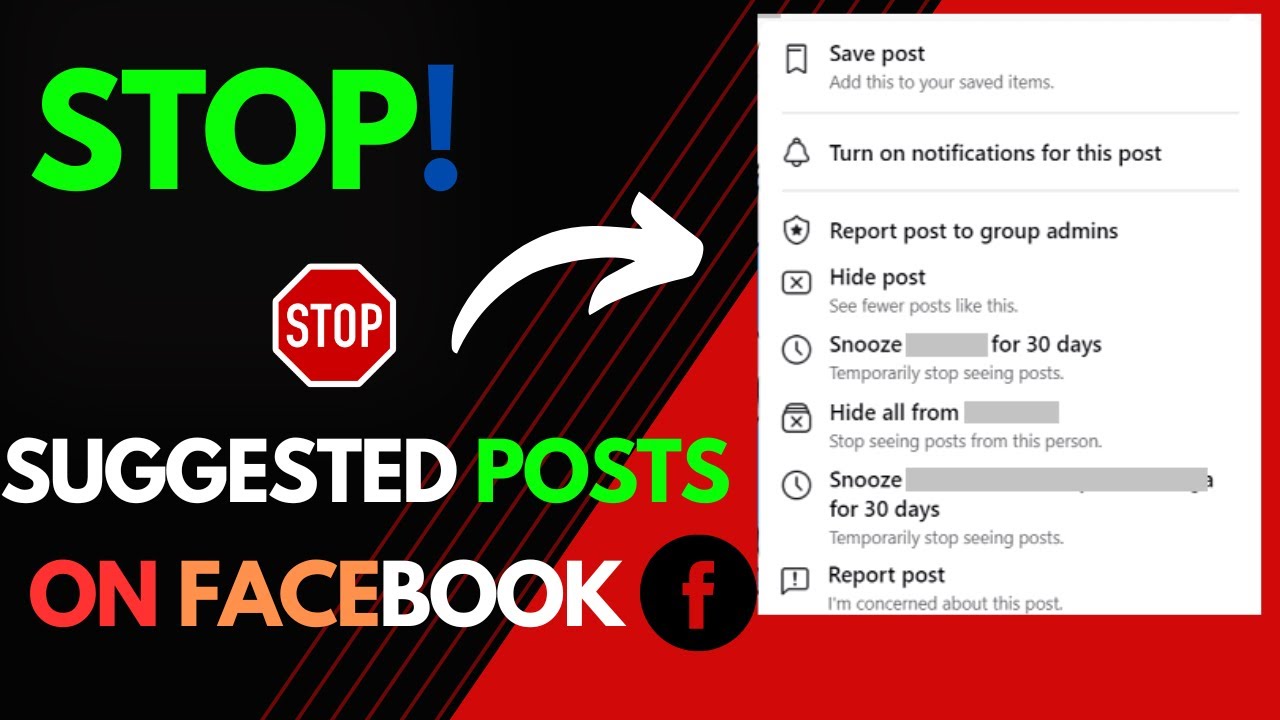How to Remove Facebook Suggested Posts || Disable Recommended Posts In ...