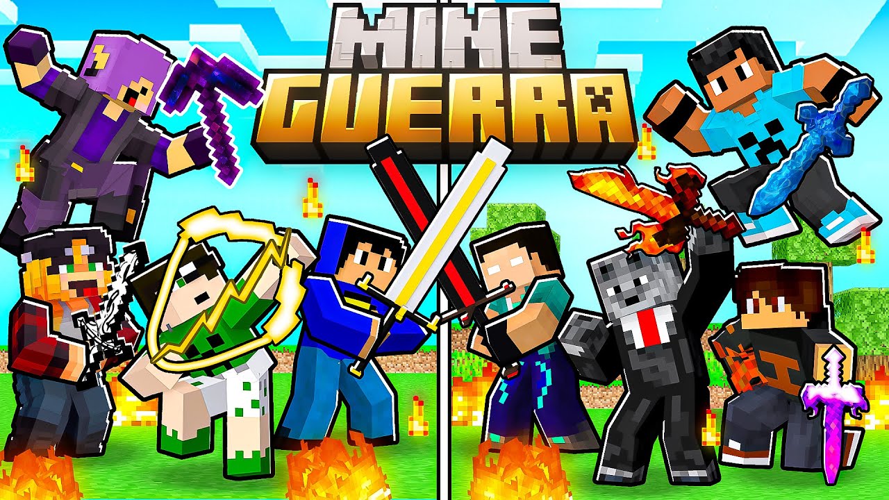 NOVA SÉRIE MINECRAFT GUERRA COM 18 YOUTUBERS REZENDE VS TAZERCRAFT DEPOIS DE 10 ANOS