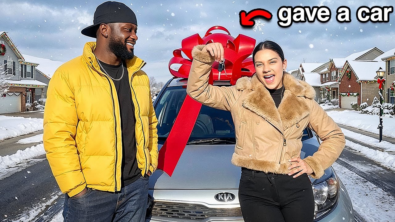 Я сделал своей девушке сюрприз, подарив ей новую машину на Рождество.