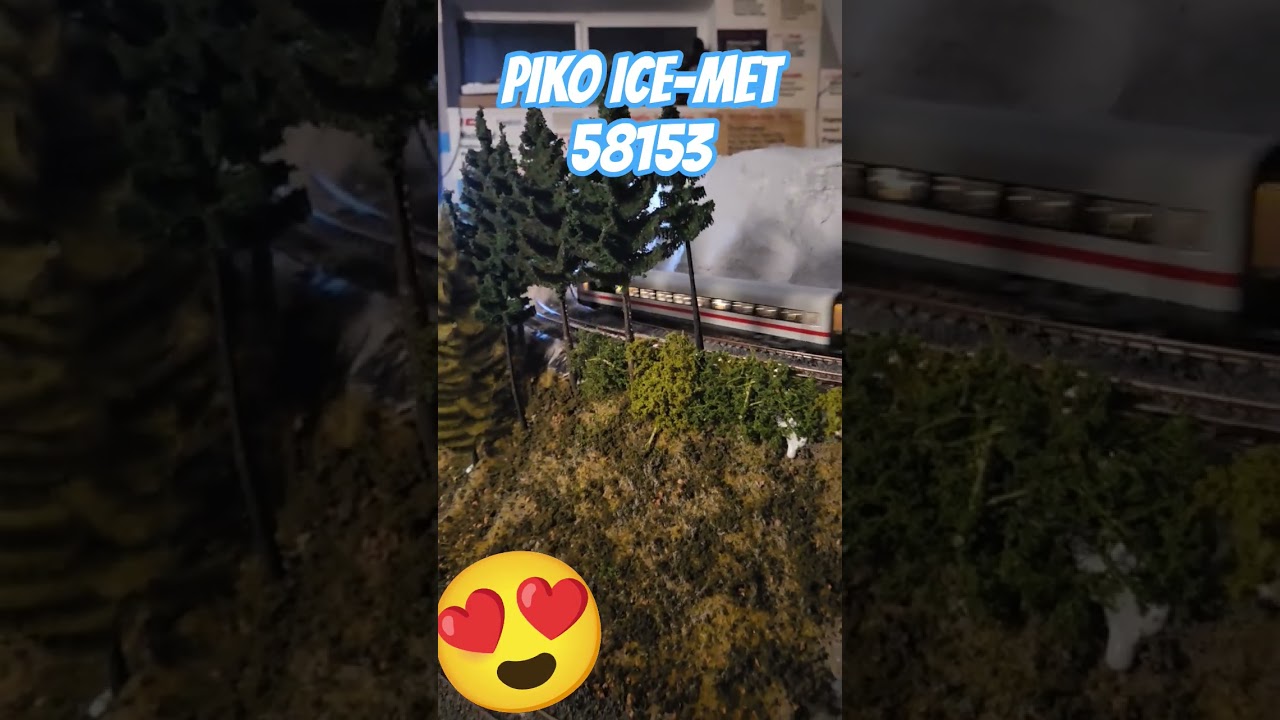Modelleisenbahn H0 Trainspotting Piko ICE MET 58153 #moba #anlagenbau #modelrailroad ##shorts #dcc