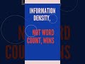 Words are data, meaning is compression. Better the compression faster the recall.