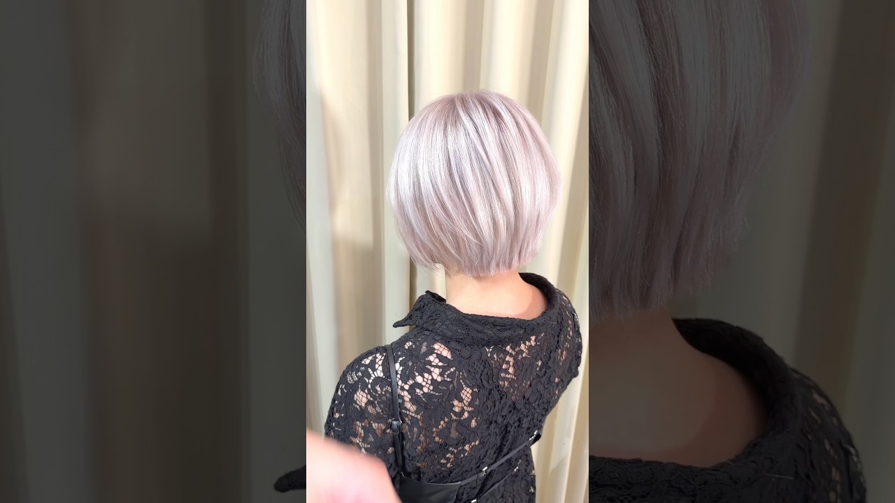 ショートヘアとホワイト系カラーの相性は抜群!!可愛いヘアデザインを探してる方はご相談ください! #hairstyle