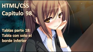 HTML/CSS - 94 - Tabla con solo el borde inferior