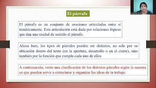 Lengua y Literatura: El Párrafo