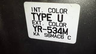 Acura RSX Paint Code Location
