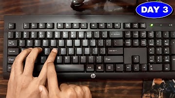 Learn English Typing in 10 Days - (Day 3) | Free Typing Lessons | Touch Typing Course| Tech Avi