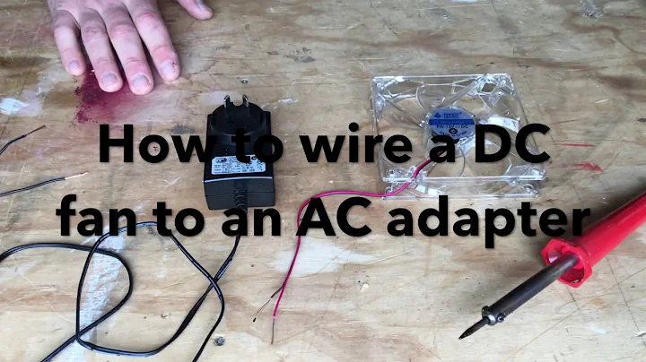 How to wire an DC computer fan to AC adapter.
